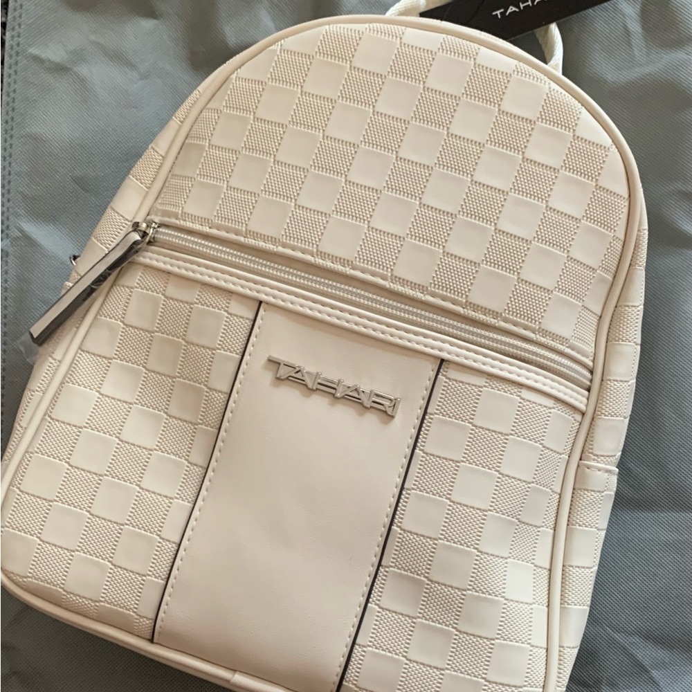 Tahari Bone (Cream) Backpack New/tags with dust cover